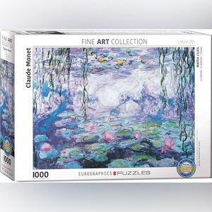 Claude Monet Water Lilies Puzzle by EuroGraphics 1000 Pieces Box 10 x 14 x 2.37